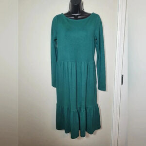 NWT Boden Tiered Ponte Dress Deep Forest sz 2
